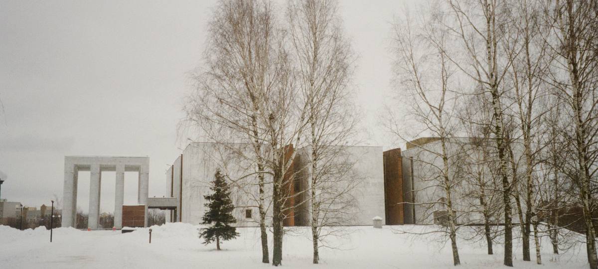 Winter landscape and architecture